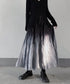 Gradient Wrinkled Skirt